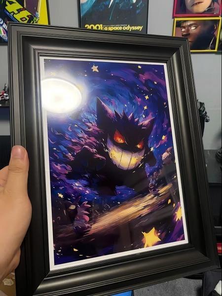 【預購】阿喵畫社《幽夜耿鬼》裝飾畫 寶可夢神奇寶貝 阿喵畫社《幽夜耿鬼》裝飾畫 寶可夢神奇寶貝