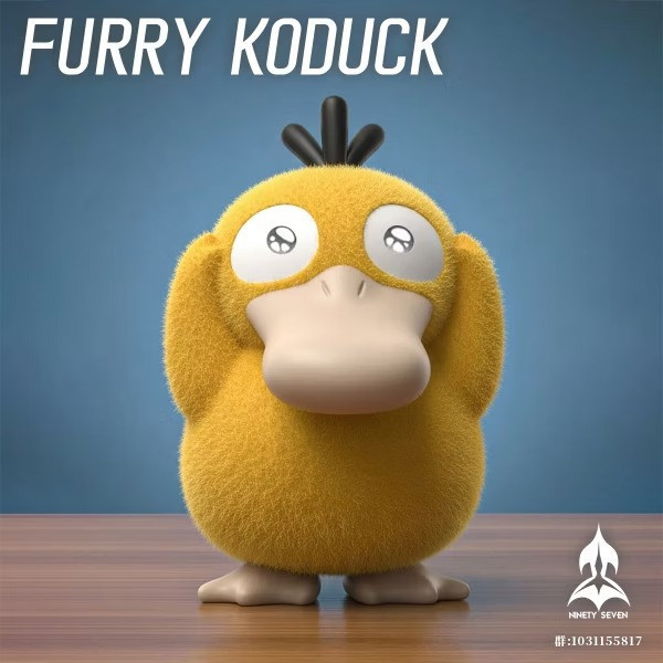 【預購】NINETY SEVEN玖柒 鉑金矽膠植絨可達鴨 KODUCK NINETY SEVEN玖柒 鉑金矽膠植絨可達鴨 KODUCK
