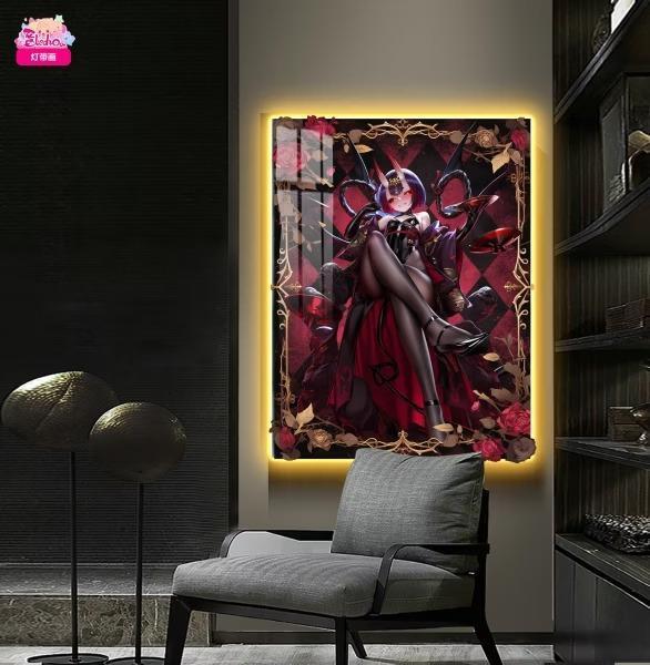 【預購】阿喵畫社《破敗薔薇》酒吞童子燈帶畫 阿喵畫社《破敗薔薇》酒吞童子燈帶畫