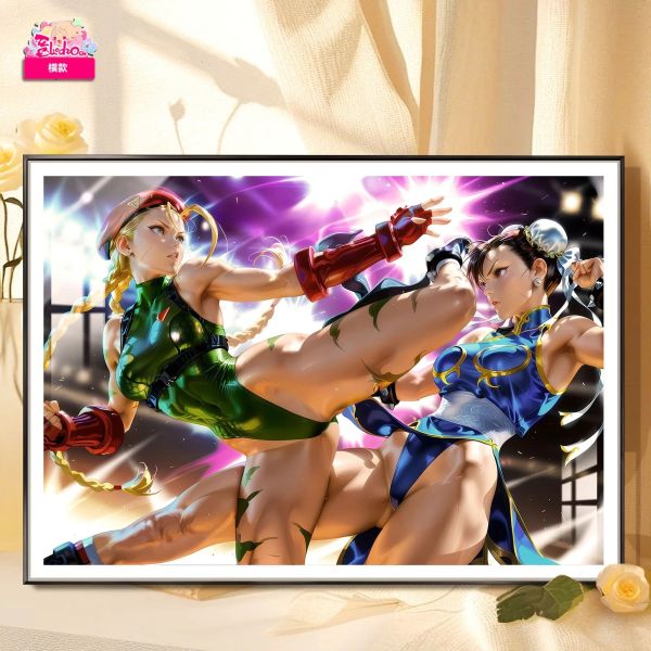 【預購】阿喵畫社《嘉米 VS 春麗》快打旋風 裝飾畫 阿喵畫社《嘉米 VS 春麗》快打旋風 裝飾畫