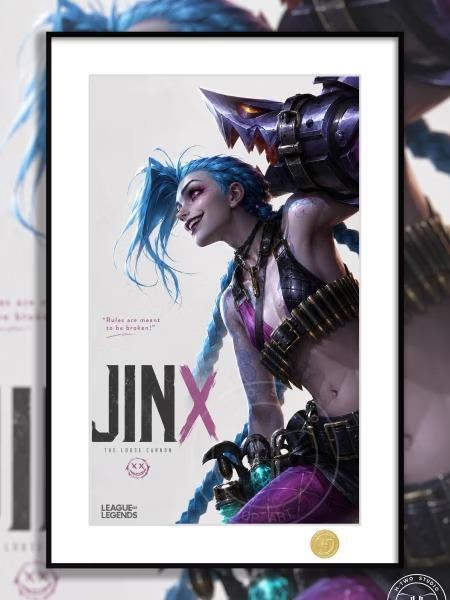 【預購】H2《暴走蘿莉》JINX裝飾畫 LOL英雄聯盟 H2《暴走蘿莉》JINX裝飾畫 LOL英雄聯盟