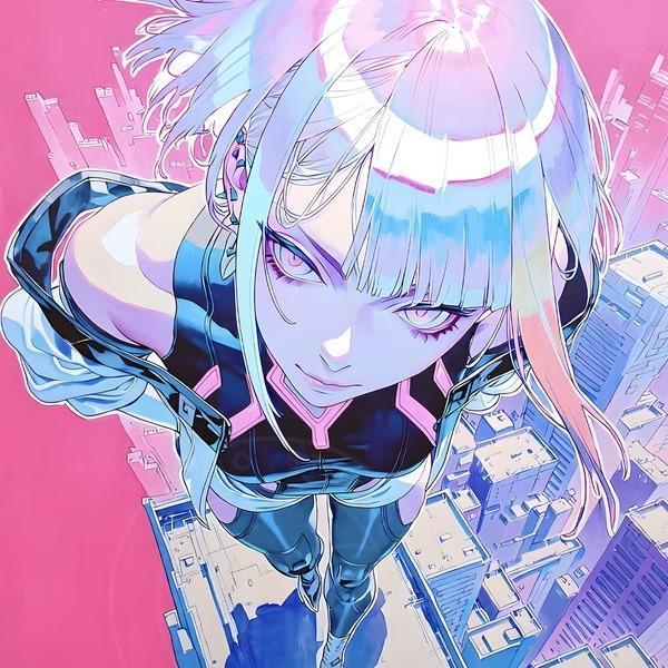 【預購】H2《粉紅露西》裝飾畫 賽博朋克：邊緣行者 H2《粉紅露西》裝飾畫 賽博朋克：邊緣行者