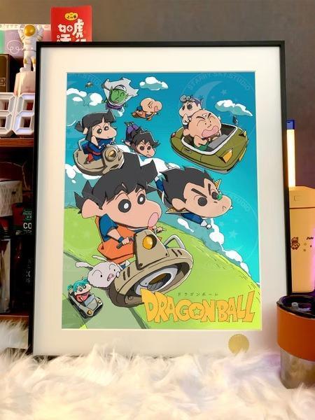 【預購】星空《龍珠小新》裝飾畫 七龍珠+蠟筆小新 星空《龍珠小新》裝飾畫 七龍珠+蠟筆小新