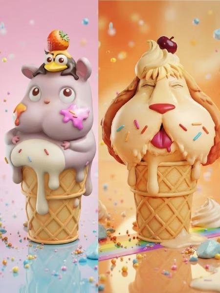 【預購】龍喵 坊寶寶＆茵茵狗冰激凌 宮崎駿吉卜力 龍喵 坊寶寶＆茵茵狗冰激凌 宮崎駿吉卜力