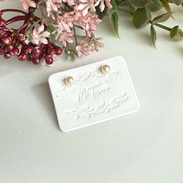 白雪圓珠耳釘 珍珠耳釘,pearl Earrings