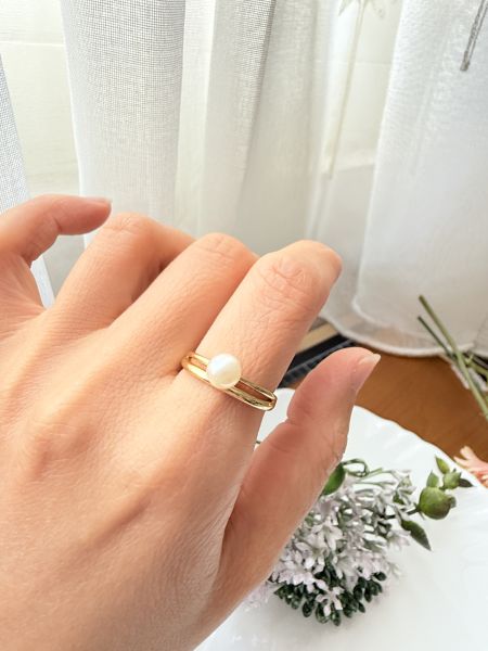 日本Akoya珍珠戒指-簡約款#PAR0612 