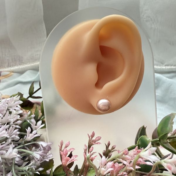 小石頭珍珠單支耳釘efc130 