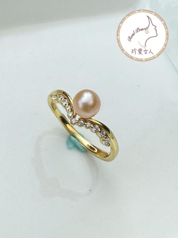 日式輕珠寶設計款戒指#rfp0839 輕珠寶戒指,珍珠戒指,淡水珍珠戒指