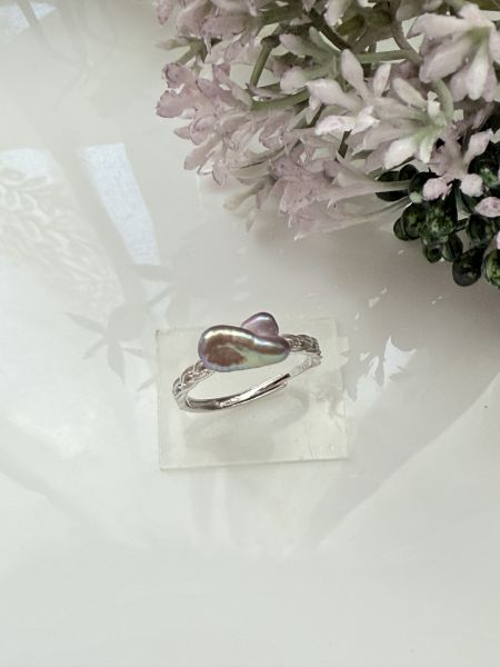 淡水珍珠戒指-金屬牛油果色#rfp0911 