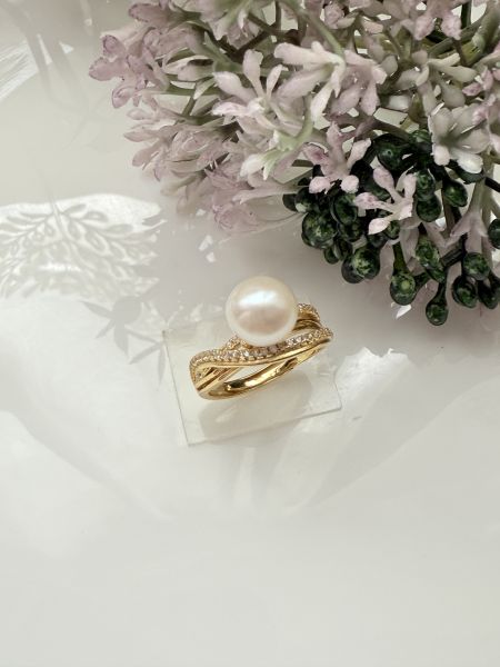 淡水珍珠戒指-華麗蕾絲款#rfp1737 