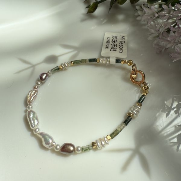 16手圍-稀少品珍珠手鍊02283 