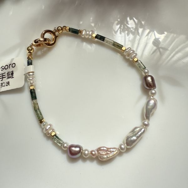 16手圍-稀少品珍珠手鍊02283 
