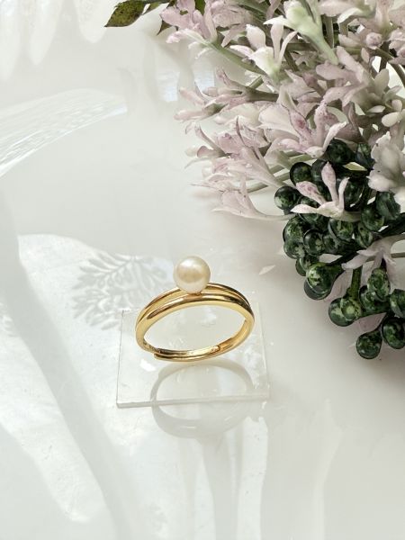 日本Akoya珍珠戒指-簡約款#PAR0612 