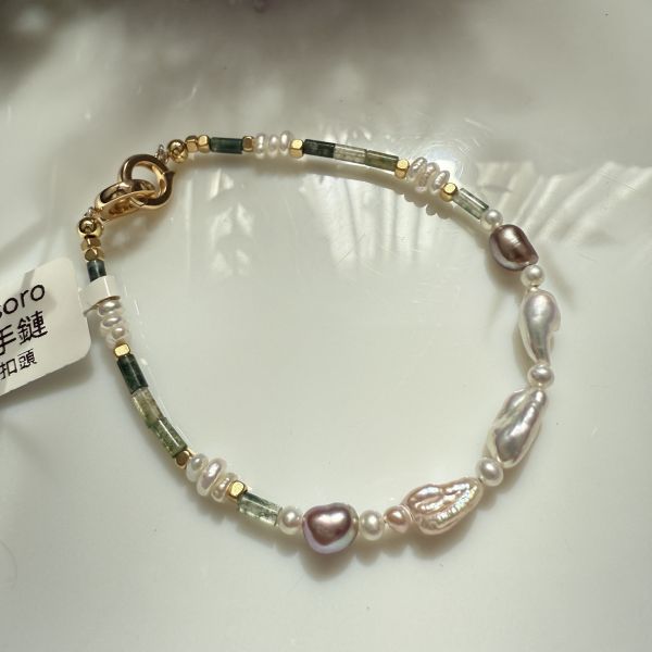 16手圍-稀少品珍珠手鍊02283 