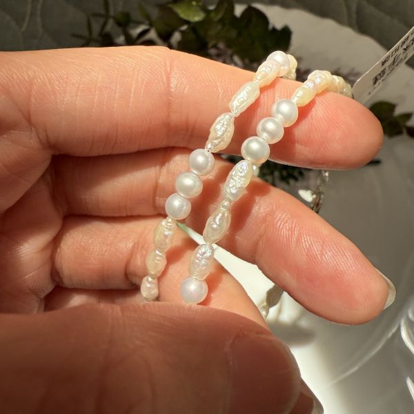 淡水野生無核珍珠手鍊158 