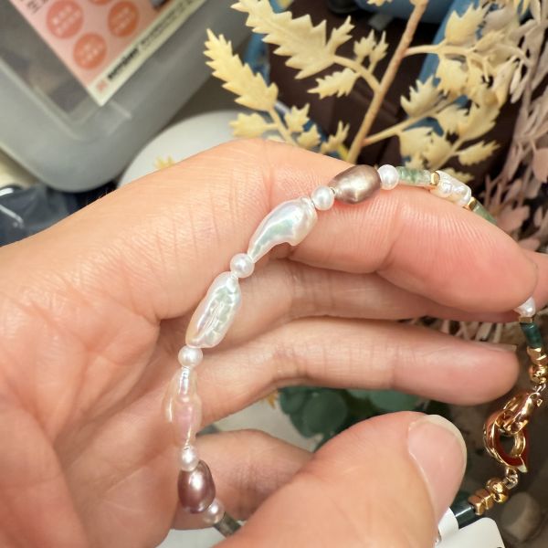 16手圍-稀少品珍珠手鍊02283 