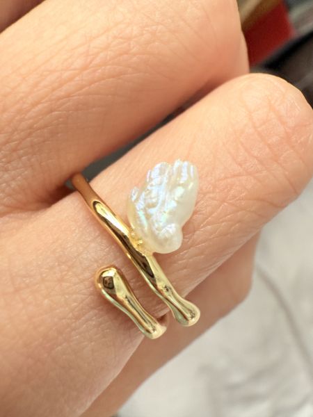 淡水珍珠戒指-簡約款#rfp0324 