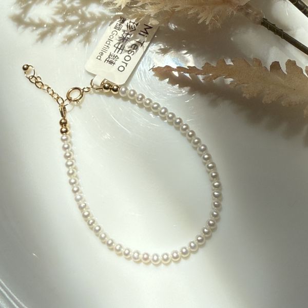 日常小雪珍珠手鍊 淡水珍珠,珍珠手鍊