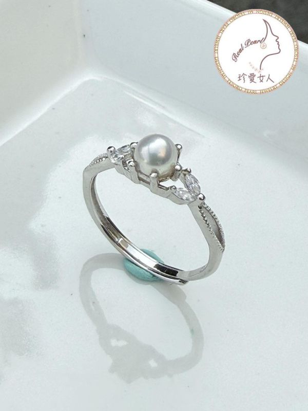 日式輕珠寶設計款戒指#rfp0827 輕珠寶戒指,珍珠戒指,淡水珍珠戒指