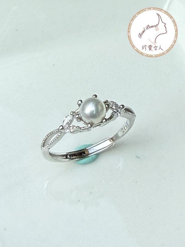 日式輕珠寶設計款戒指#rfp0827 輕珠寶戒指,珍珠戒指,淡水珍珠戒指