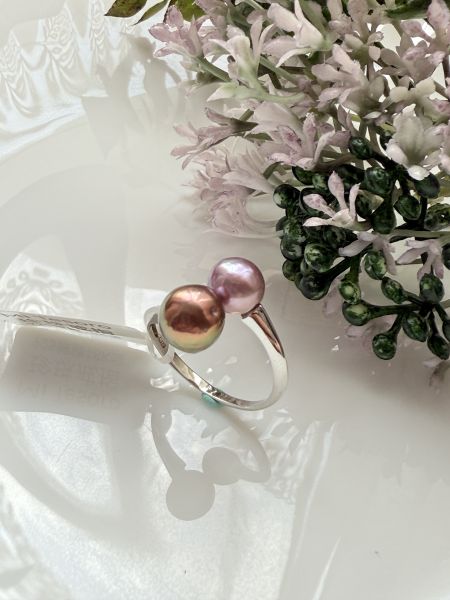 淡水珍珠戒指-雙珠款#rfp0601 