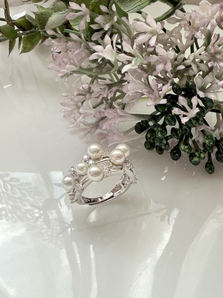 淡水AK珍珠戒指-多珠款#rfp0502 