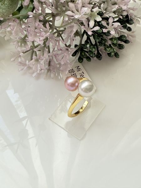 珍珠戒指-雙珠款#rfp0620 