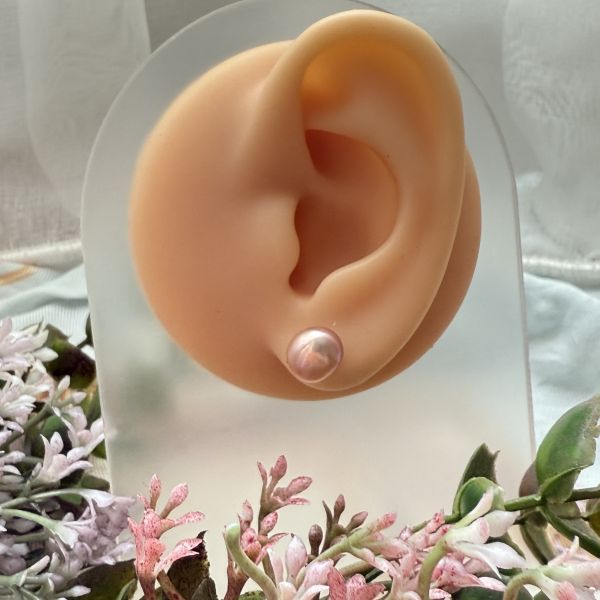 小石頭珍珠單支耳釘efc130 