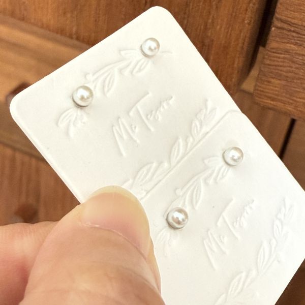 精選白系3mm珍珠耳釘 珍珠耳釘, pearl Earrings