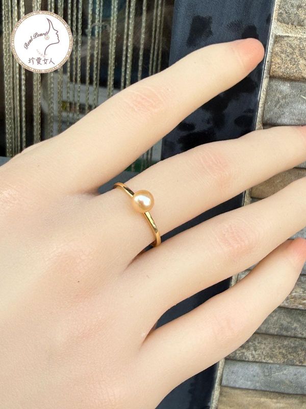 粉色系珍珠戒指#rfp0821 輕珠寶戒指,珍珠戒指,淡水珍珠戒指