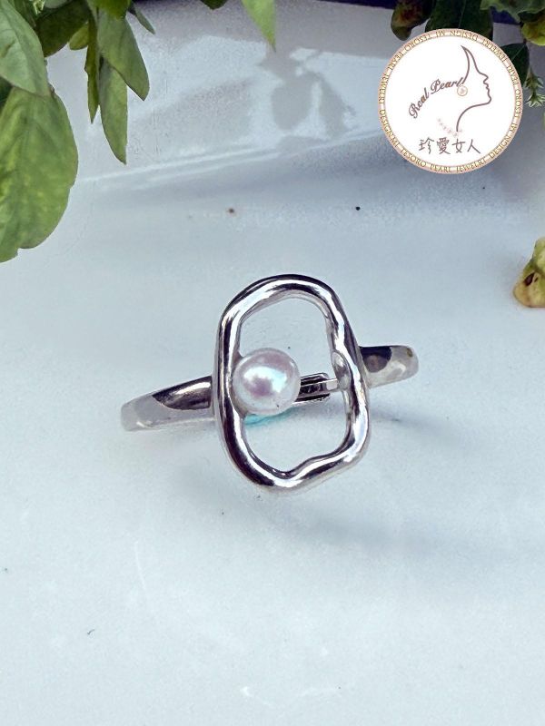 日常簡約款-天然淡水AK珍珠戒指#rfp0830 