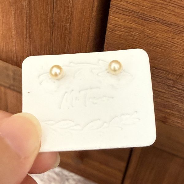 白雪圓珠耳釘 珍珠耳釘,pearl Earrings