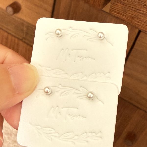 精選白系3mm珍珠耳釘 珍珠耳釘, pearl Earrings