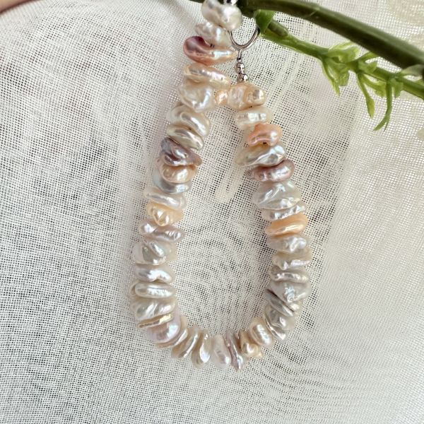 18手圍-糖果色疊打珍珠手環0251737 