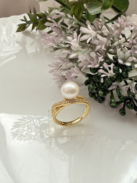淡水珍珠戒指-華麗蕾絲款#rfp1737 