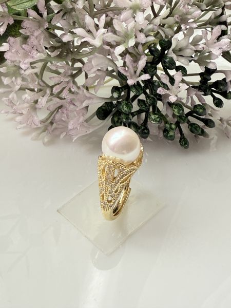 淡水珍珠戒指-華麗蕾絲款#rfp0513 