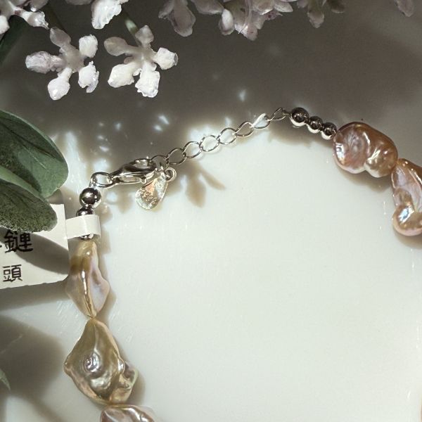 精品粉銀子手鍊02230S 