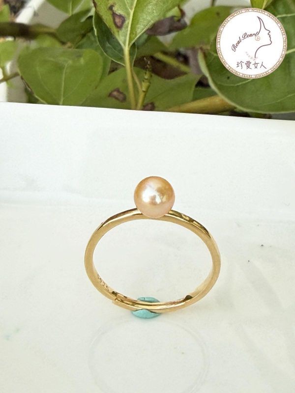 粉色系珍珠戒指#rfp0821 輕珠寶戒指,珍珠戒指,淡水珍珠戒指