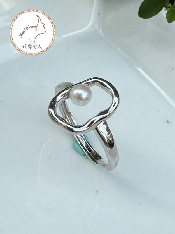 日常簡約款-天然淡水AK珍珠戒指#rfp0830 