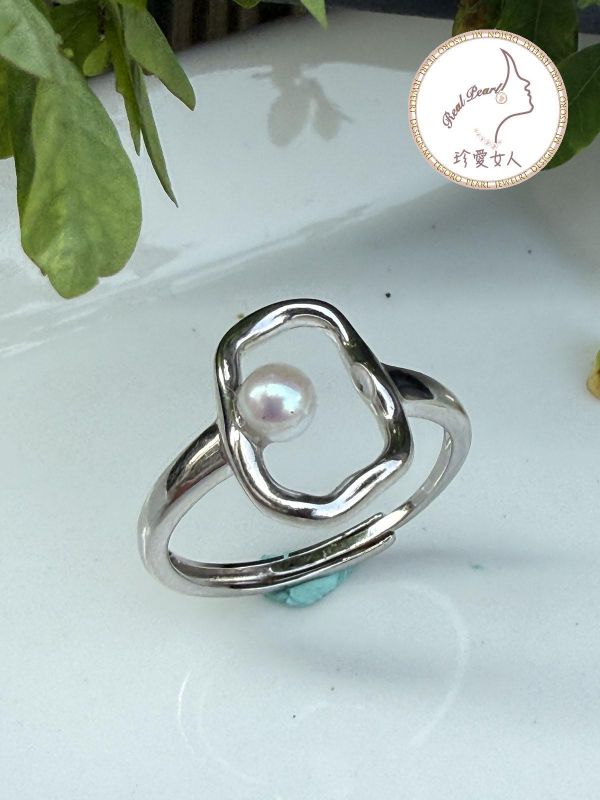 日常簡約款-天然淡水AK珍珠戒指#rfp0830 