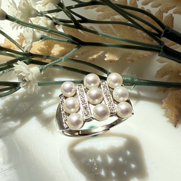 淡水AK珍珠戒指-多珠款#rpe0905 