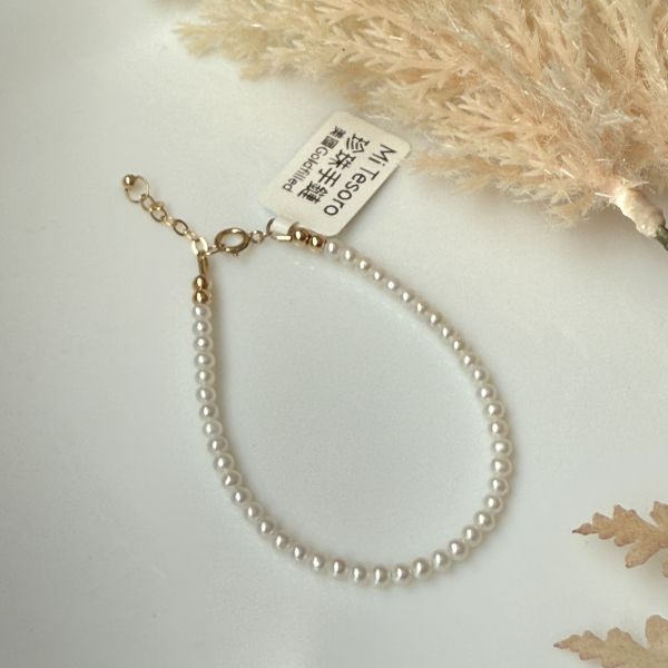 日常小雪珍珠手鍊 淡水珍珠,珍珠手鍊