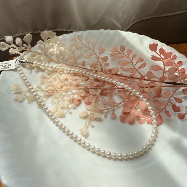 C13經典珍珠項鍊5-5.5mm 