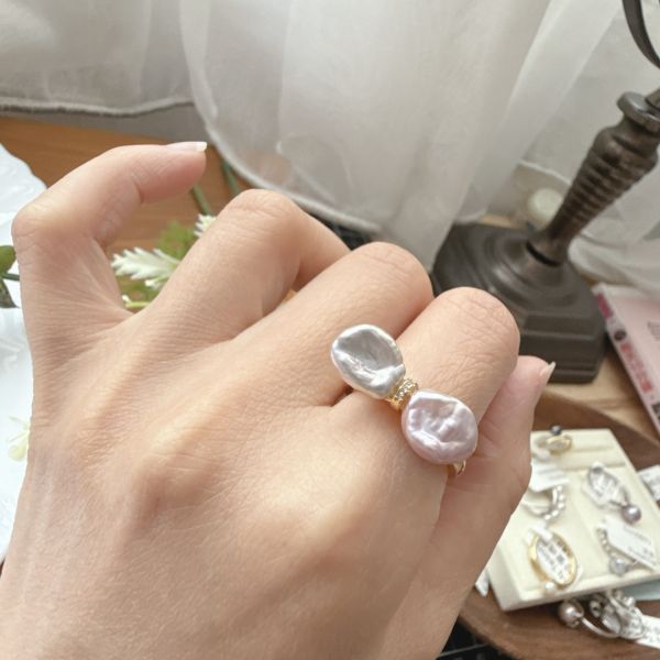 淡水珍珠戒指-啾啾款#rfp0321 