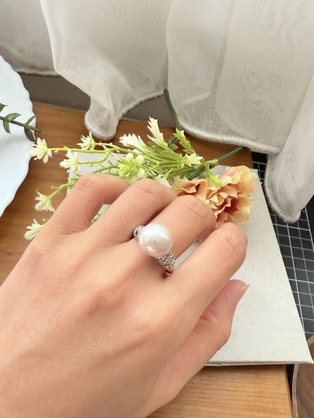 淡水珍珠戒指-古典華麗款#rfp1734 
