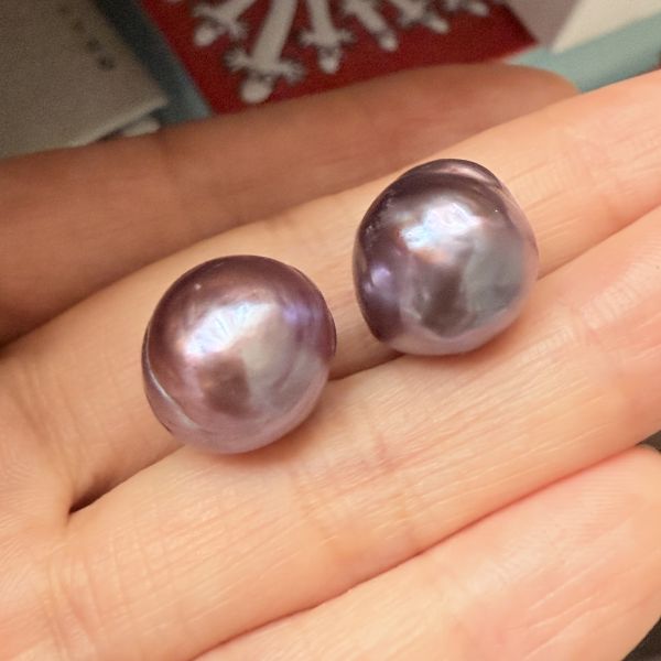 淡水珍珠-金屬濃紫#e0805 