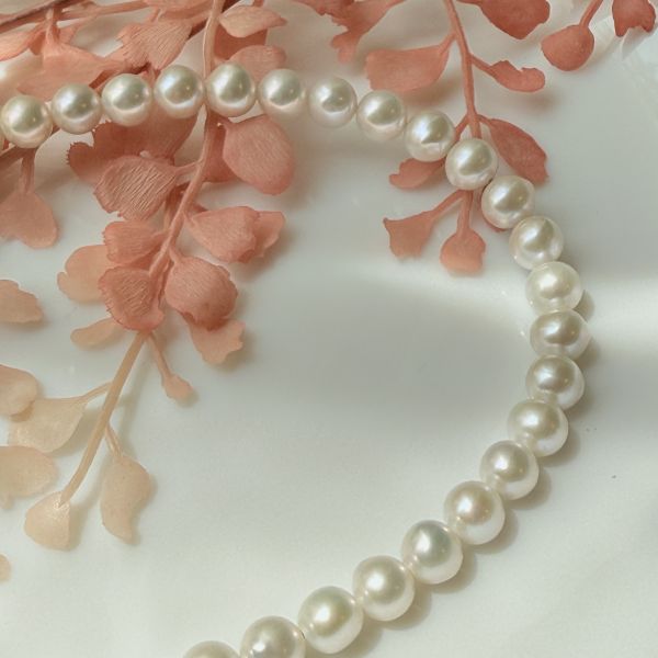 X07經典珍珠項鍊7-8mm 