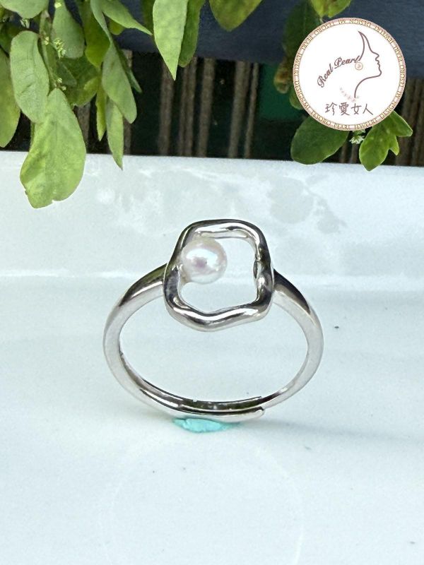 日常簡約款-天然淡水AK珍珠戒指#rfp0830 