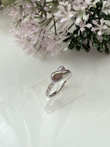 淡水珍珠戒指-金屬牛油果色#rfp0911 