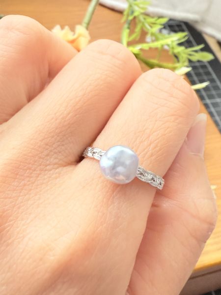 淡水珍珠戒指-簡約款#rpe0916 